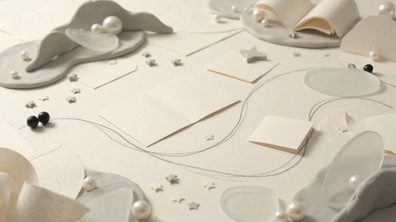 A calm creative workspace where one content brief branches into several reviewed channel drafts.